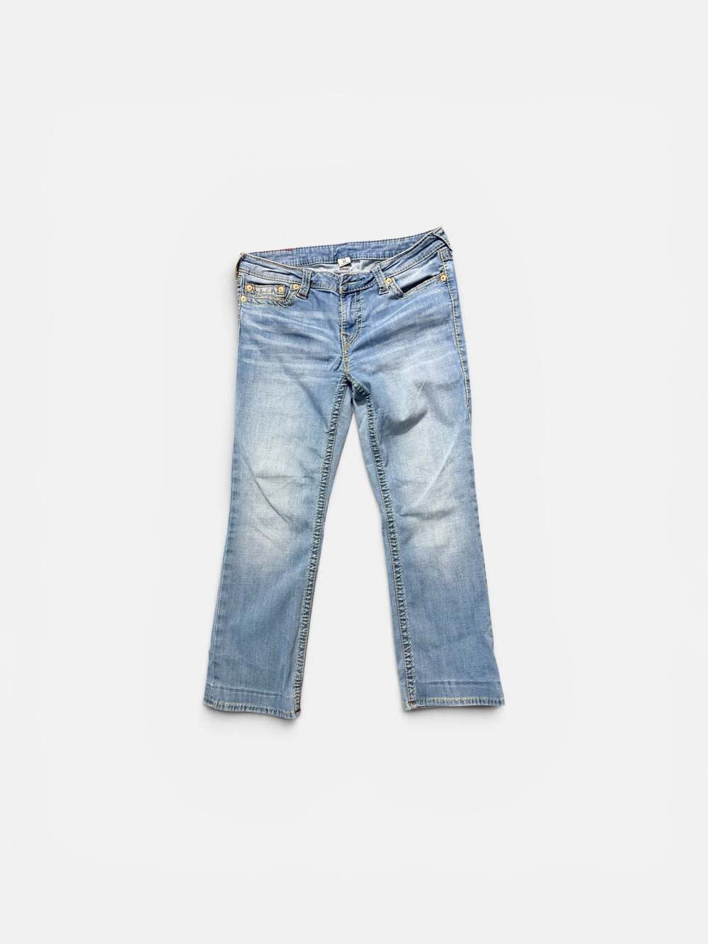 True Religion Bobby Straight Leg Jeans with Horseshoe Pockets